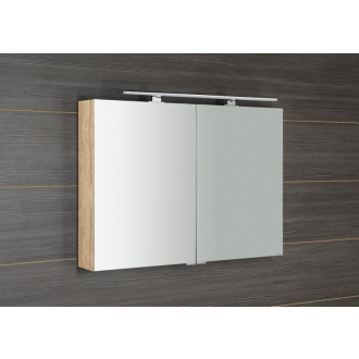 MIRRÓ galerka s LED osvetlením, 100x70x16cm, dub alabama MC100-0022