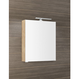 MIRRÓ galerka s LED osvetlením, 60x70x16cm, ľavá/pravá, dub alabama MC060-0022