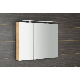MIRRÓ galerka s LED osvetlením, 90x70x16cm, dub alabama MC090-0022
