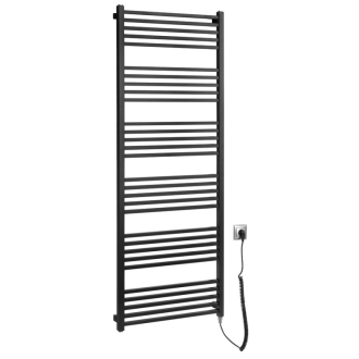 METRO-E elektrické vykurovacie teleso rovné 600x1620 mm, 800 W, čierna mat
