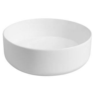 INFINITY ROUND keramické umývadlo na dosku, priemer 36x12 cm, biela mat