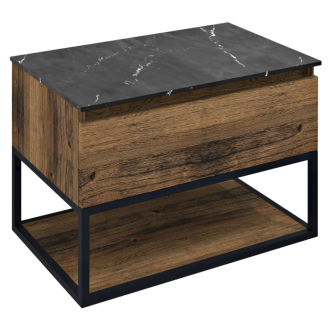 SKARA umývadlová skrinka 70x50x45cm, čierna mat/dub collingwood CG005-1919