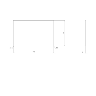 SKARA doska Rockstone 71,2x12x46cm, biela mat CG025-0101