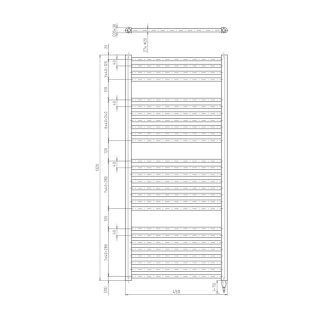 DIRECT-E elektrické vykurovacie teleso rovné 450x1320 mm, 400 W, čierna