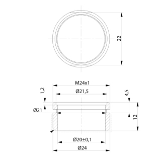 Perlátor vonkajší závit M24x1, zlato mat 3070.290
