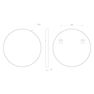 NOTION okrúhle zrkadlo v ráme ø 60cm, zlato mat