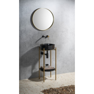 NOTION okrúhle zrkadlo v ráme ø 60cm, zlato mat