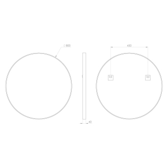 NOTION okrúhle zrkadlo v ráme ø 80cm, zlato mat