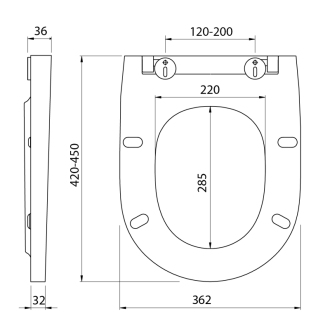 DARIO WC sedátko, Slim, Soft Close, duroplast, biela