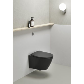 MODO závesná WC misa, Swirlflush, 37x52 cm, čierna dual-mat 981626