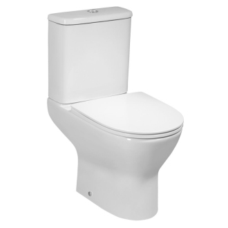 DARIO RIMLESS WC kombi misa s nádržkou, spodný/zadný odpad + sedátko, biela
