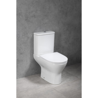 DARIO RIMLESS WC kombi misa s nádržkou, spodný/zadný odpad + sedátko, biela