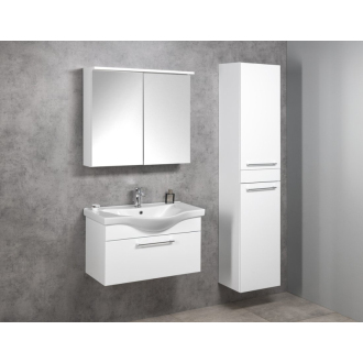 KAWA STRIP galerka s LED osvetlením 80x70x22cm, biela WGL80S