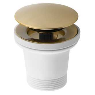 Vaňový výpust 6/4&quot;, Click Clack, pre vane bez prepadu, zlato mat 71704GB