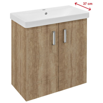 THEIA umývadlová skrinka 66,3x70x35cm, 2x dvierka, dub alabama TH072-2222