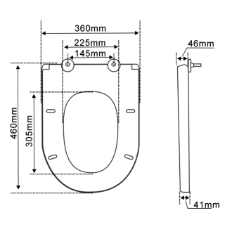 HYGIE WC sedátko, Soft Close, biela PS104