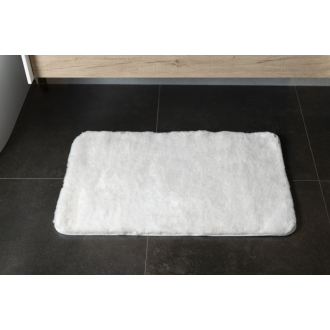 FUZZY kúpeľňová predložka, 50x80 cm, 100% polyester, protišmyk, biela 96FY508002