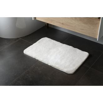 FUZZY kúpeľňová predložka, 50x80 cm, 100% polyester, protišmyk, biela 96FY508002