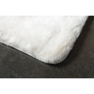 FUZZY kúpeľňová predložka, 50x80 cm, 100% polyester, protišmyk, biela 96FY508002