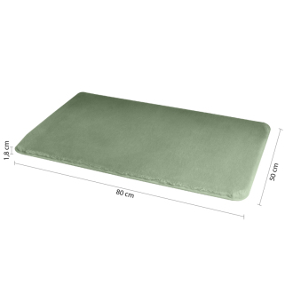 FUZZY kúpeľňová predložka, 50x80 cm, 100% polyester, protišmyk, zelená 96FY508007
