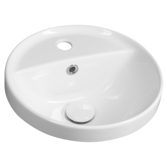 YUVA keramické umývadlo zápustné, ? 38cm, biela TU0652