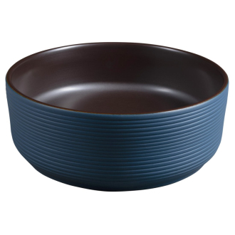 PRIORI keramické umývadlo na dosku, priemer 41 cm, modrá/hnedá PI033