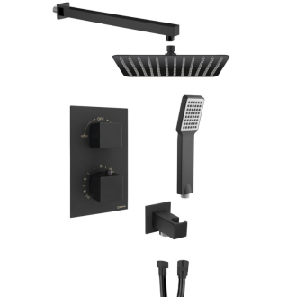 LATUS podomietkový sprchový set s termostatickou batériou, box, čierna mat 1102-62B-21