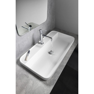 BRAHEA umývadlo zápustné, Rockstone, 75x39 cm, biela mat BE775
