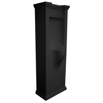 WALDORF urinál na postavenie so zakrytým prívodom vody 44x124,5 cm, sifón, čierna mat 413131