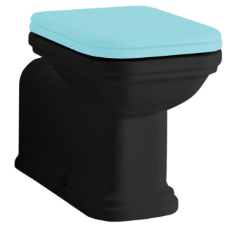 WALDORF WC misa stojaca, 37x65cm, spodný/zadný odpad, čierna mat 411631