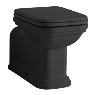 WALDORF WC misa stojaca, 37x65cm, spodný/zadný odpad, čierna mat 411631