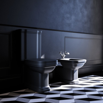WALDORF WC kombi misa 40x68cm, spodný/zadný odpad, čierna mat 411731