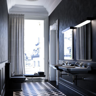 WALDORF WC kombi misa 40x68cm, spodný/zadný odpad, čierna mat 411731