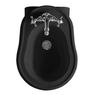 RETRO bidet závesný 38x52cm, čierna mat 102631