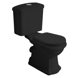 RETRO WC kombi misa 38,5x72cm, zadný odpad, čierna mat 101331