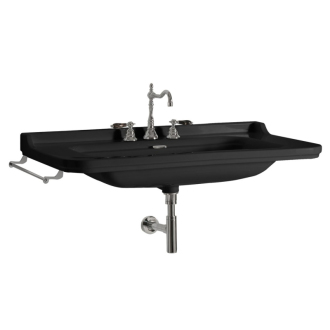 WALDORF keramické umývadlo 120x55cm, čierna mat 4144K7