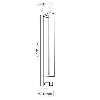 STYLE držiak uterákov 400x30mm, čierna mat 11122110