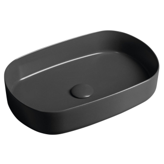 INFINITY OVAL keramické umývadlo na dosku, 55x36cm, antracit 10NF65055-2C