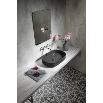INFINITY OVAL keramické umývadlo na dosku, 55x36cm, antracit 10NF65055-2C