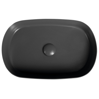 INFINITY OVAL keramické umývadlo na dosku, 55x36cm, antracit 10NF65055-2C