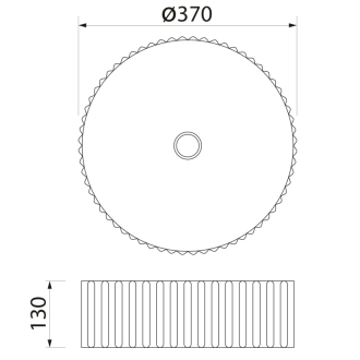 PICOBELLO keramické umývadlo na dosku priemer 37cm, biela AR484