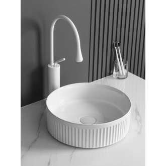PICOBELLO keramické umývadlo na dosku priemer 37cm, biela AR484