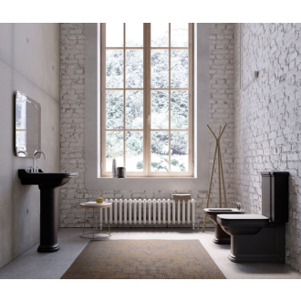 WALDORF univerzálny keramický stĺp k umývadlám 60, 80cm, čierna mat 417031