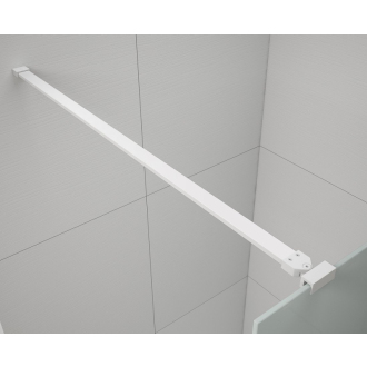 ESCA WHITE MATT jednodielna sprchová zástena do priestoru, sklo Flute, 1300 mm ES1313-07