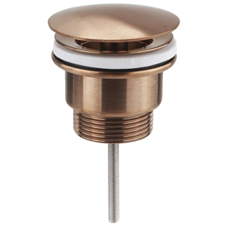 Umývadlová výpusť 5/4“, neuzatvárateľná, veľká krytka, hr.10-55mm, meď mat 542.742.5PG
