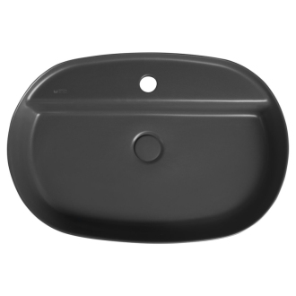 INFINITY OVAL keramické umývadlo na dosku, 60x40cm, antracit 10NF65060-2C