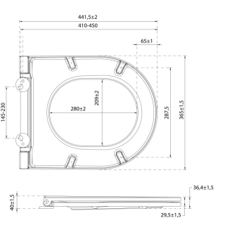 INFINITY WC sedadlo, SLIM, odnímateľné, Soft Close, zelená mint 40KF0542I-S