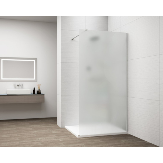 ESCA CHROME sprchová zástena na inštaláciu k stene, matné sklo, 1000 mm ES1110-01