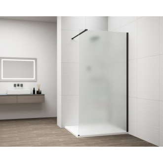 ESCA BLACK MATT sprchová zástena na inštaláciu k stene, matné sklo, 1200 mm ES1112-02