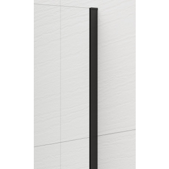ESCA BLACK MATT sprchová zástena na inštaláciu k stene, sklo Flute, 1300 mm ES1313-02